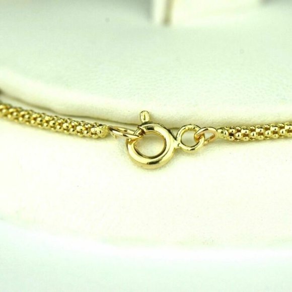 14k Yellow or White Gold Evil Eye 7" Bracelet - Picture 9 of 11